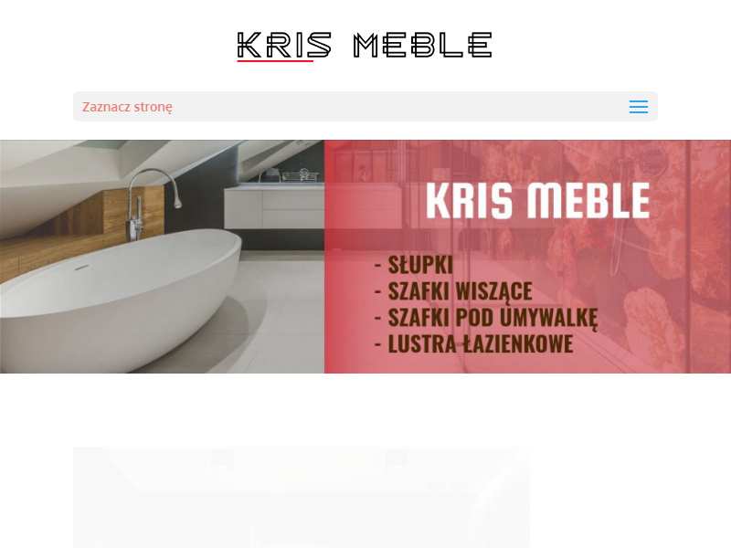 Kupuj wygodnie meble łazienkowe w Krismeble.com.pl