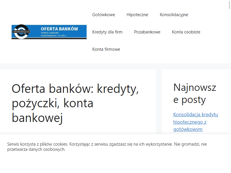 Aktualna oferta banków. Ofertabankow.pl