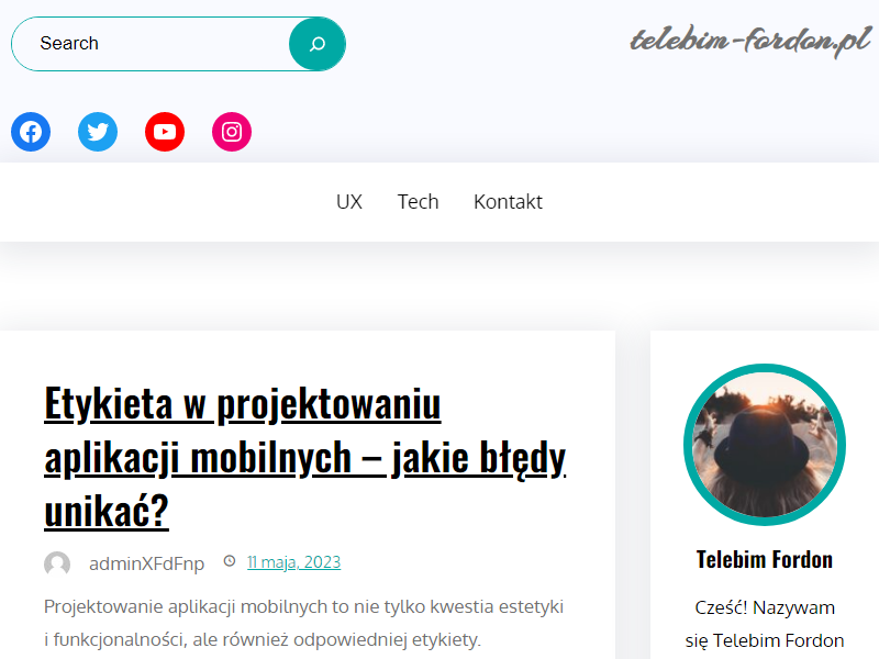 UX TECH BLOG - Telebin-fordon.pl