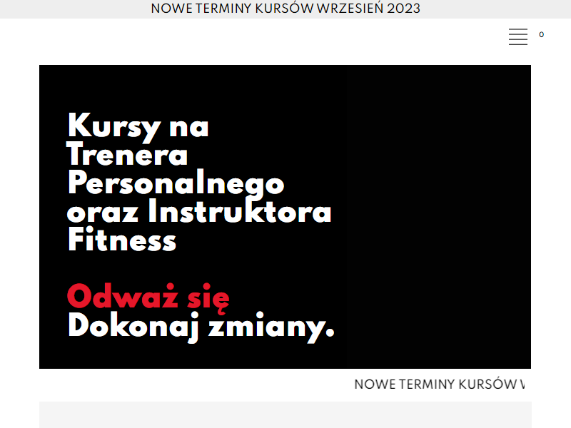 Kurs Instruktora Siłowni